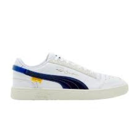 Puma x Randomevent “Ralph Sampson” Lo Sneaker, Puma White/True Blue, 10 - Picture 1 of 13